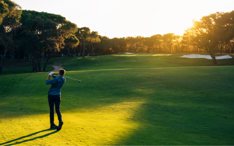 Delegate playing golf