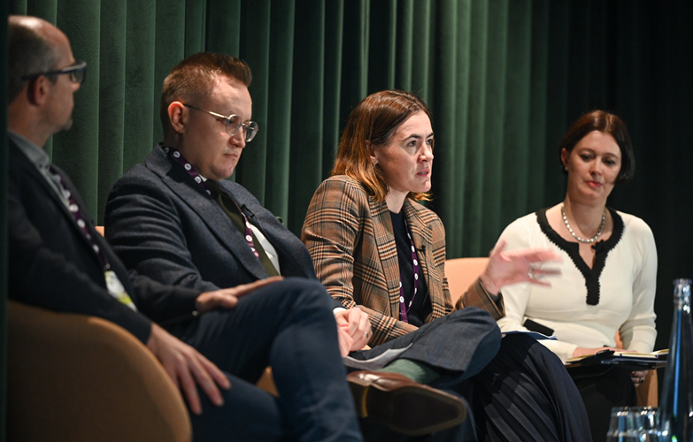 Lisa Wright (pictured, second from right), a partner in the competition and regulatory team at law firm Slaughter & May, in a session at the recent ACT ESG conference.