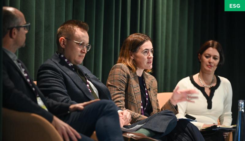 Lisa Wright (pictured, second from right), a partner in the competition and regulatory team at law firm Slaughter & May, in a session at the recent ACT ESG conference.